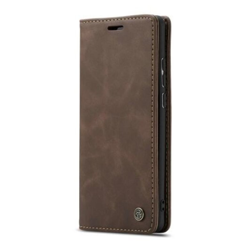 Ultra Thin Wallet Phone Card Slots With Stand For Samsung Galaxy A70 Coffee