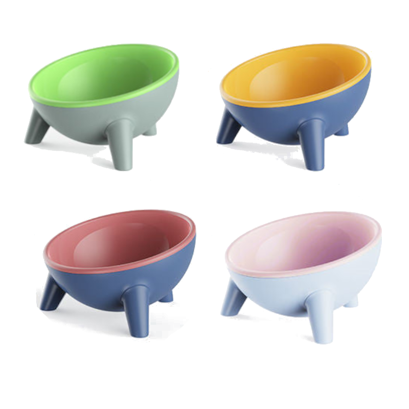 Cat Dog Bowl With Stand Pet Feeding Elevated Dishes