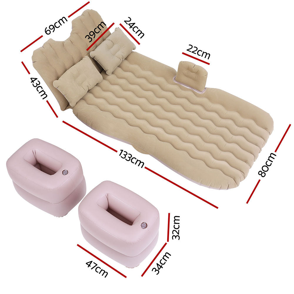 Weisshorn Car Mattress 176X80 Inflatable Suv Back Seat Camping Bed Beige