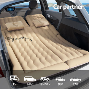 Weisshorn Car Mattress 175X130 Inflatable Suv Back Seat Camping Bed Beige