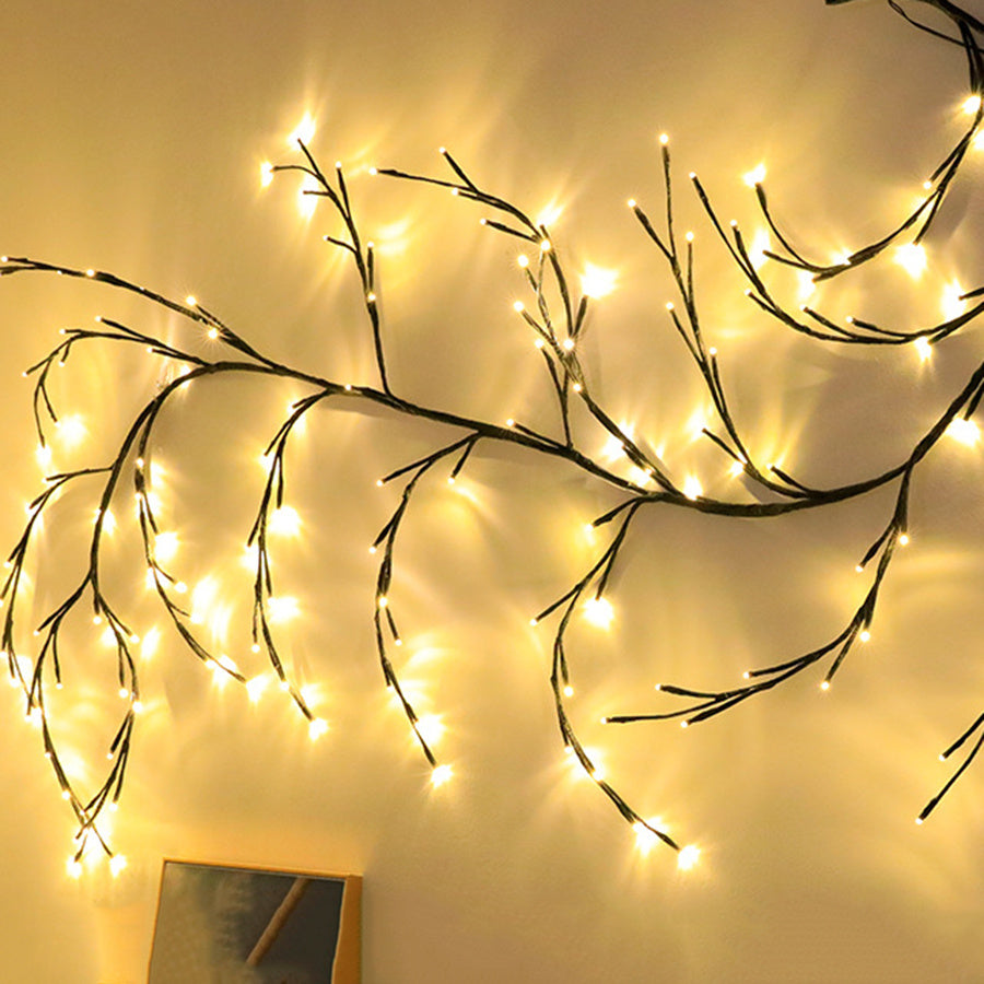 Christmas Garland Light Flexible Diy Willow Vine Branch Xmas Led For Wall Party Decor