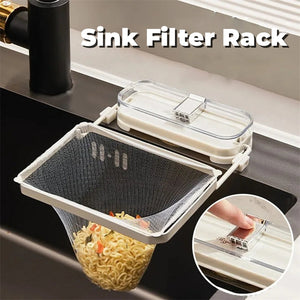 Kitchen Sink Filter Rack Suction Cup Disposable Leftover Pocket