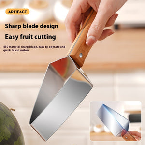 New Watermelon Splitter Cutting Artifact 430 Stainless Steel Piece Household Melon Triangle Knife Fruit Kitchen Gadgets