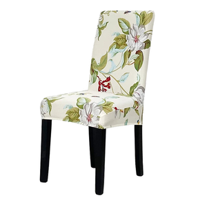 Chair Cover Floral Design Elastic Material For Dining Room Kitchen Slipcovers