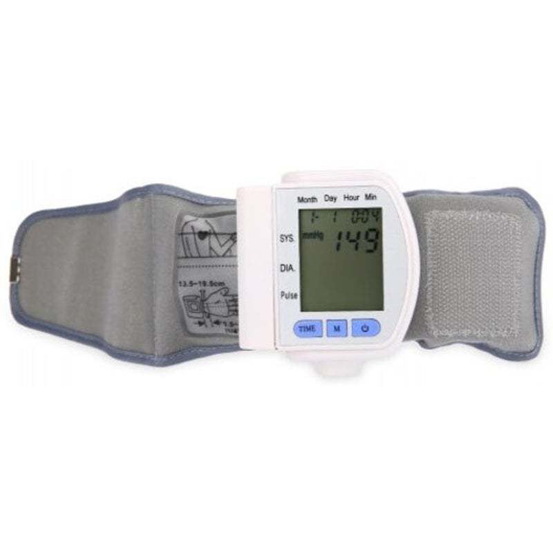 Digital Wrist Blood Pressure Monitor White