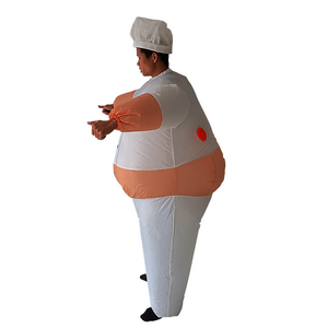 Chef Fancy Dress Inflatable Suit -Fan Operated Costume