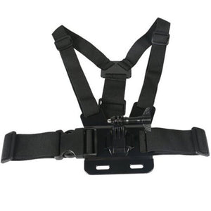 Chest Strap Action Camera Mount For Gopro / Yi Sports Cameras Black