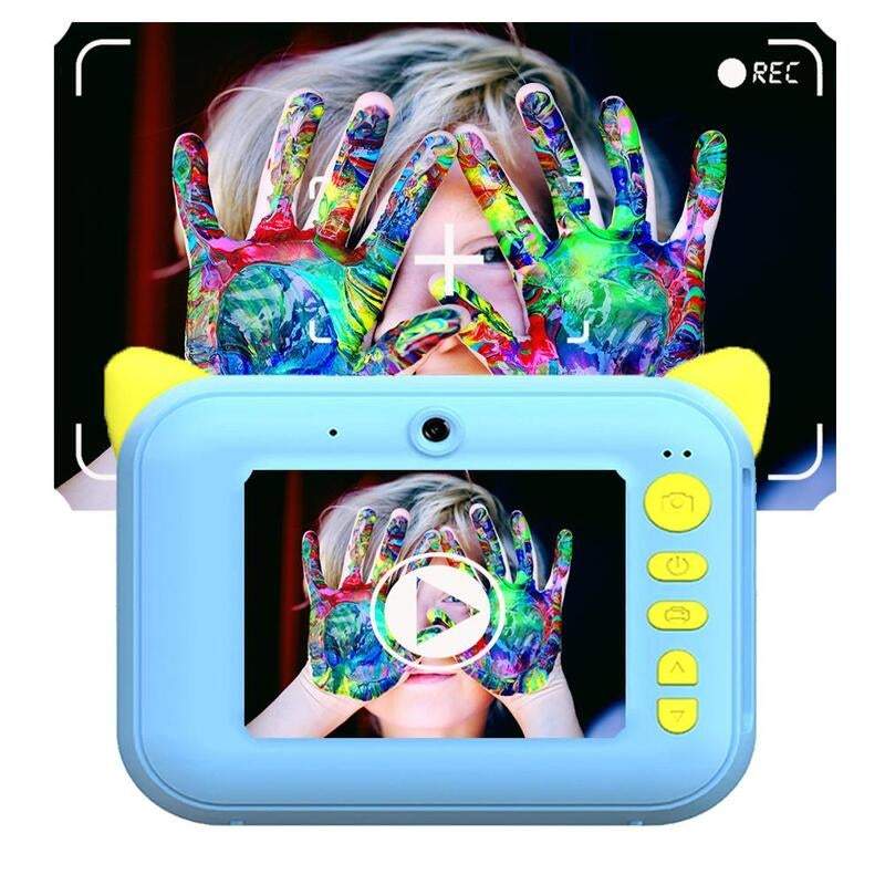 Kids Instant Print Camera Hd 1080P Digital Photo Paper Rechargeable