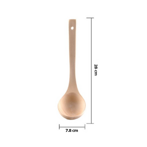Chinese Style Beech Kitchen Tableware Soup Ladle Spoon