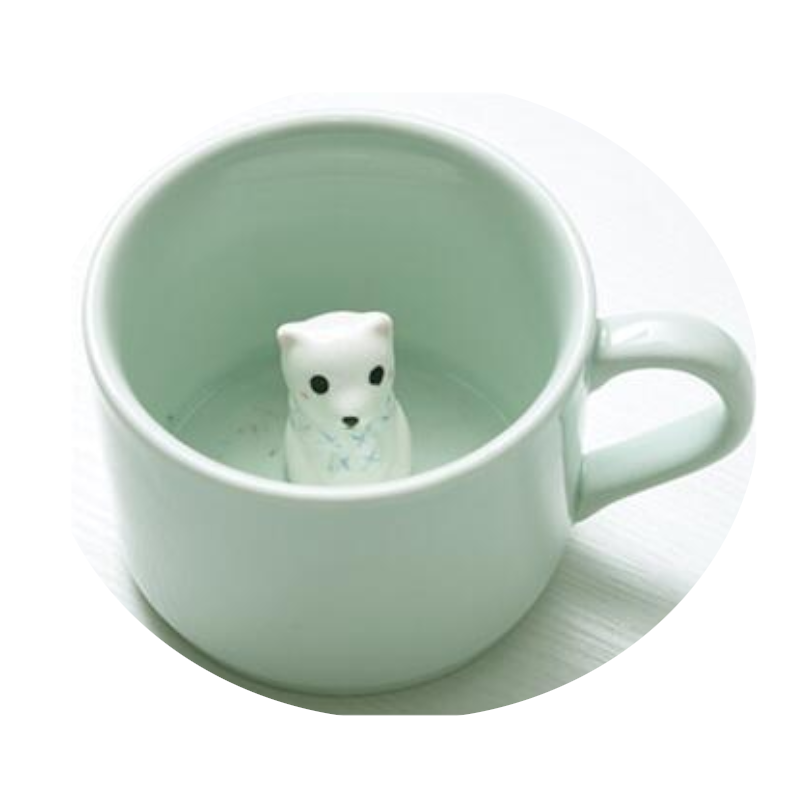 Creative 3D Cartoon Animal Ceramic Novelty Mug