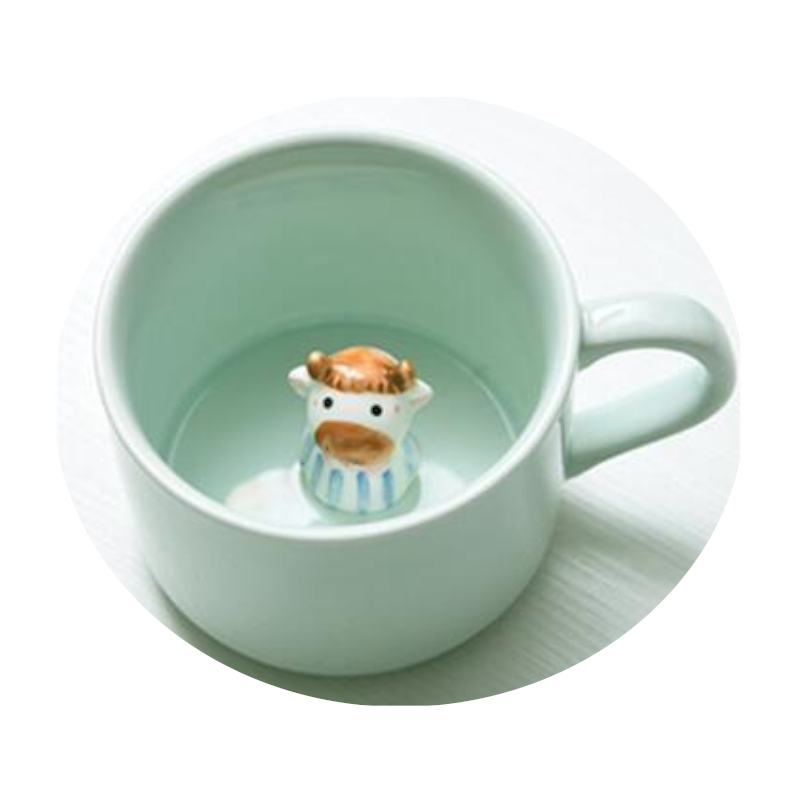 Creative 3D Cartoon Animal Ceramic Novelty Mug