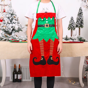 Christmas Apron Kitchen Cooking Sleeveless Baking Gardening