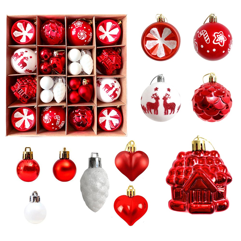 Christmas Ball Ornaments Tree Decoration Box Gift Glittering