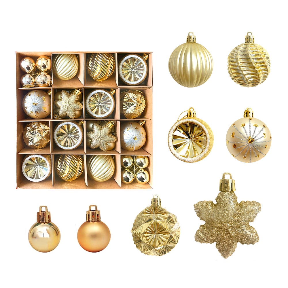 Christmas Ball Ornaments Tree Decoration Box Gift Glittering