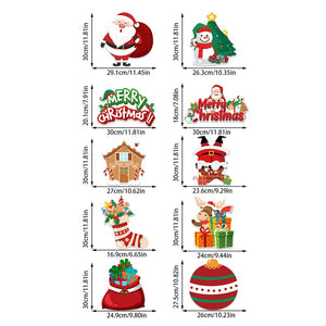 Christmas Porch Hanging Sign Xmas Door Banner Wall Tree Party