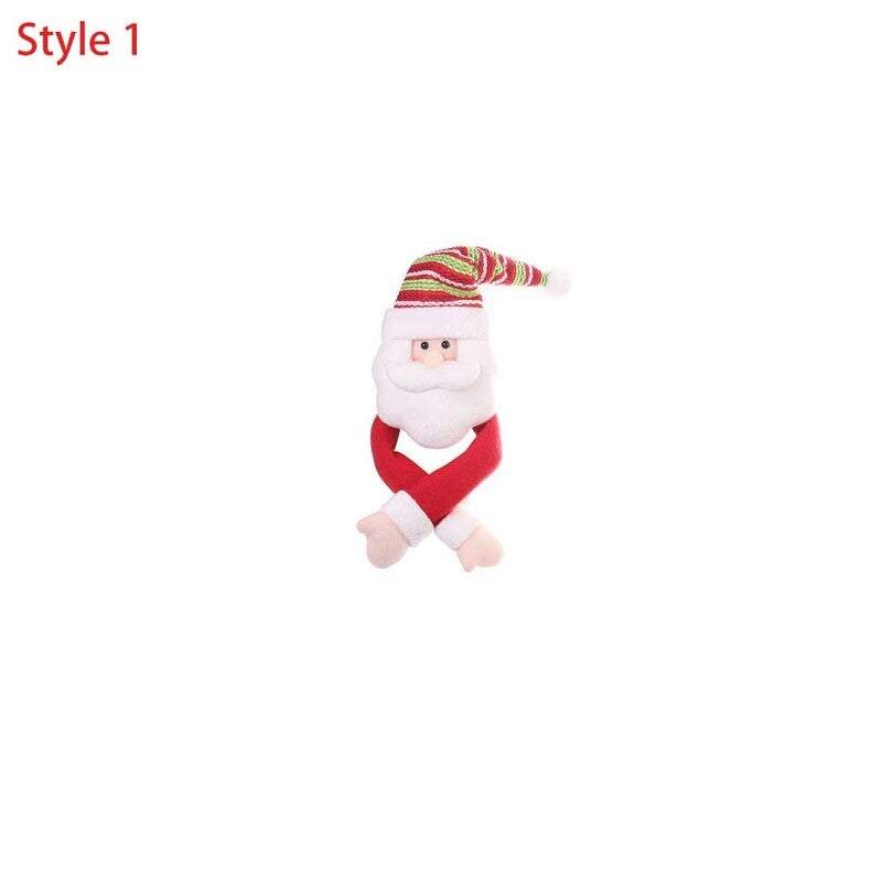 Christmas Ornaments Wine Bottle Cover Cute Hat Santa Claus Snowman And Elk