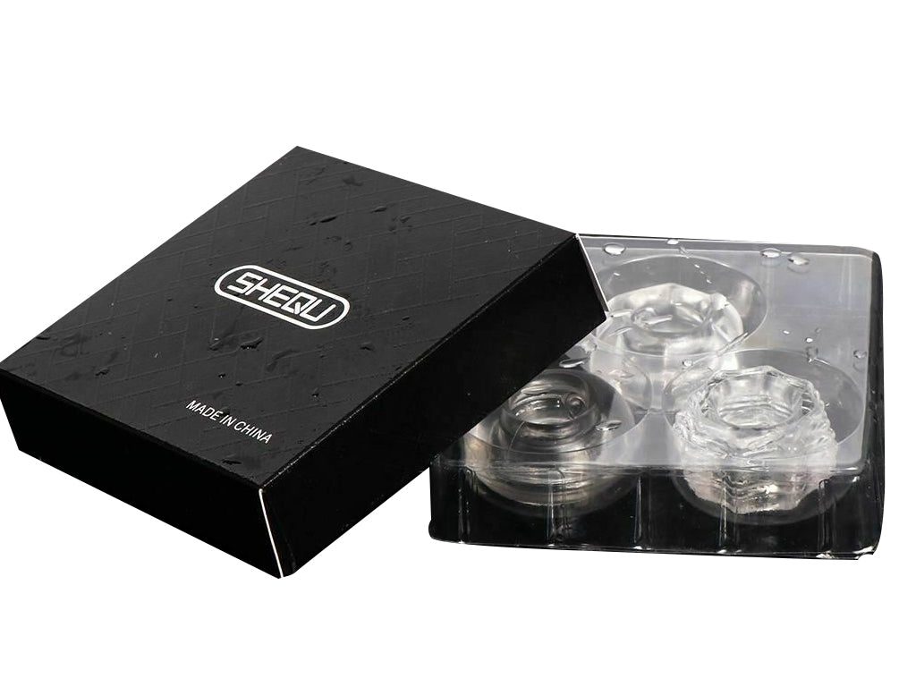 3Pcs Set Clear Penis Rings With Box Silicone Stretchy Cock