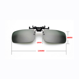 2Pc Clip On Style Sunglasses Uv400 Polarized Fishing Eyewear Day Time Night Vision Glasses Large