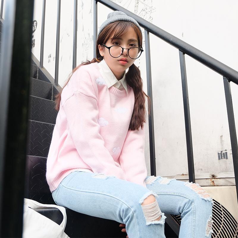 Cloud Crewneck Pullover Sweatshirt