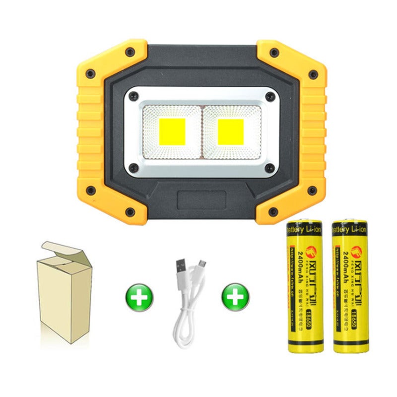 Cob 30W Led Work Light Rechargeable Portable Waterproof Flood Lights For Outdoor Camping Hiking Emergency Car Repairing