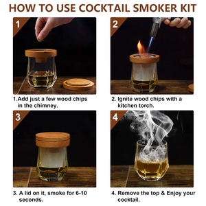 Cocktail Smoker Kit Whiskey Drink Flavour Accessories Barware