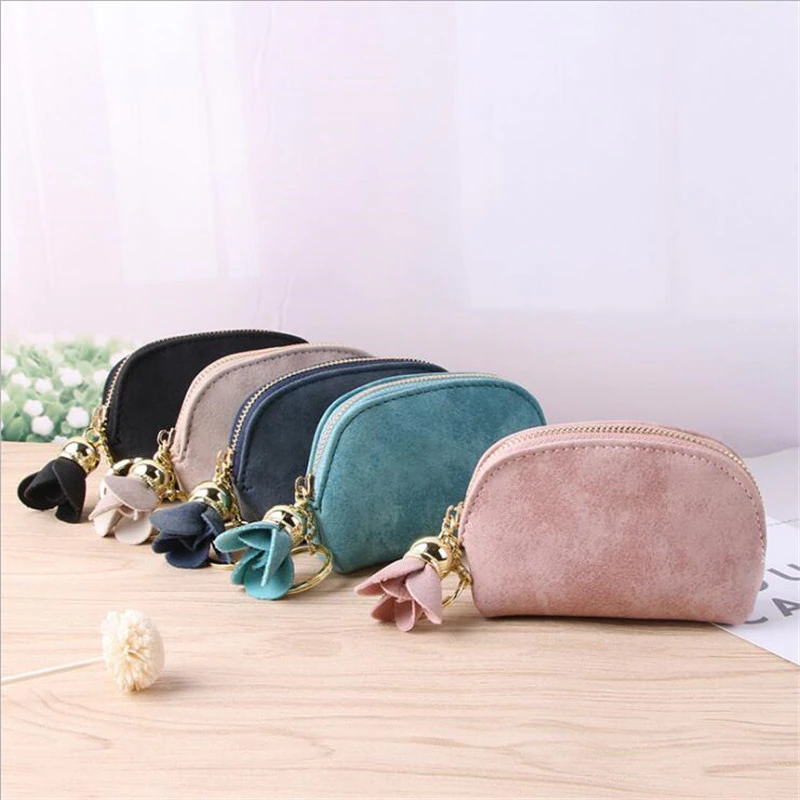 Cute Fashion Student Coin Purse Female Short Card Package Mini Fresh Bag Simple Section