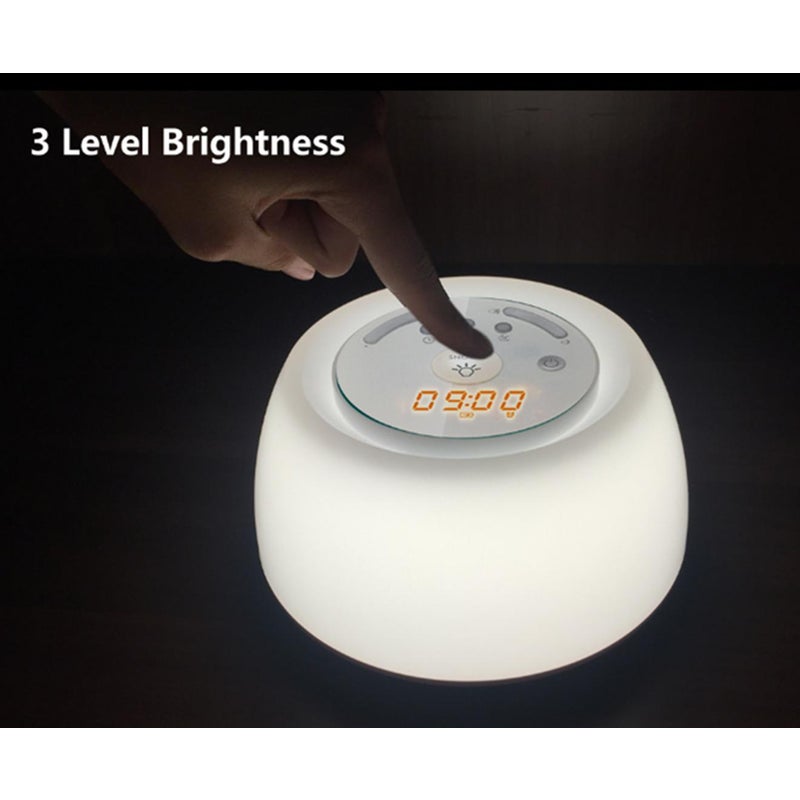 Colorful Bedroom Night Light Simulation Sunrise Electronic Alarm Clock Wake Up Intelligent Sleep