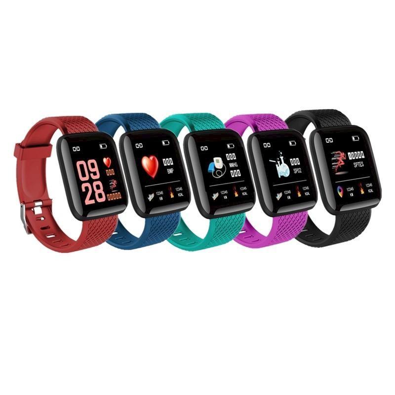 Fitness Tracker Colour Screen Rechargeable Smart Bracelet Sports