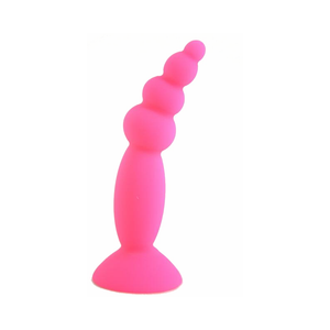 House Of Dasein Colourful Silicone Butt Plug Beads Suction Cup Anal Trainer Beginners