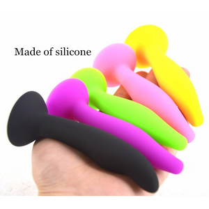 House Of Dasein Colourful Silicone Butt Plug Beads Suction Cup Anal Trainer Beginners