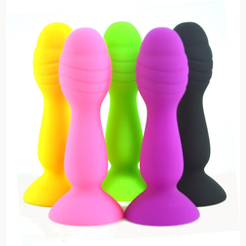 House Of Dasein Colourful Silicone Butt Plug Beads Suction Cup Anal Trainer Beginners