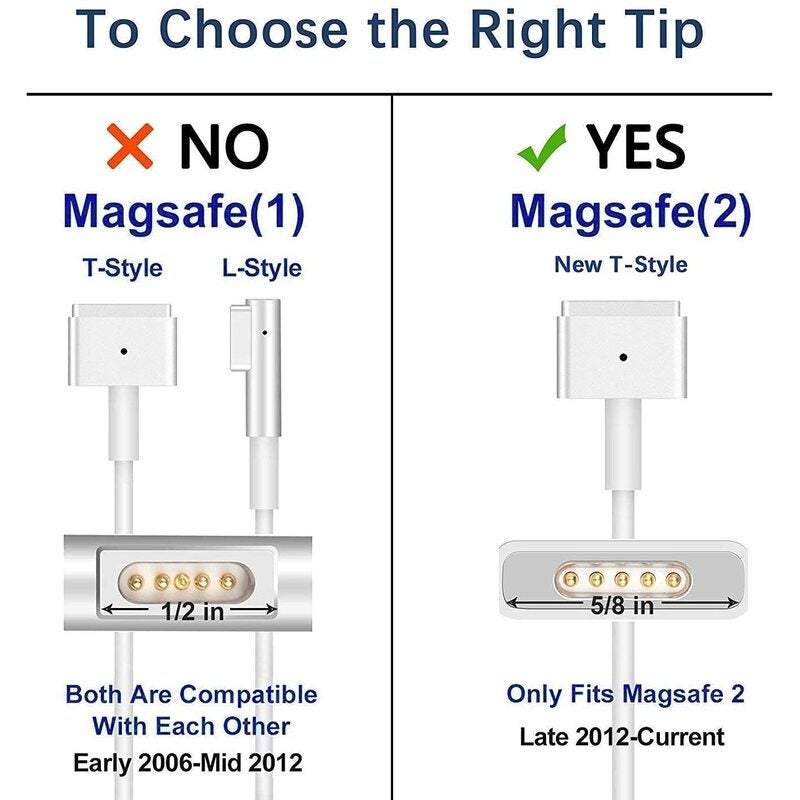 Tablet Compatible With Macbook Pro Charger Replacement 60W Magsafe 2 Tip Power Adapter For 13 Inch After Mid 2012 Model