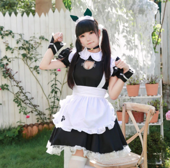 Complete Neko Maid Outfit Kawaii Costume Women