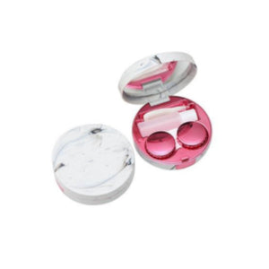 Marble Design Contact Lens Storage Case With Mirror