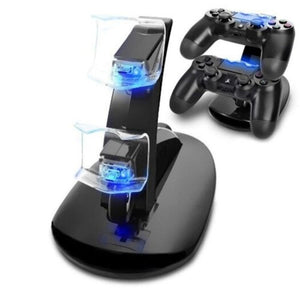 Controller Charger Dock Led Charging Stand Station For Ps4 / Pro Slim Black