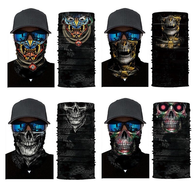 Cool Robot Skeleton Halloween Mask Scarf Joker Headband Balaclavas For Cycling 6