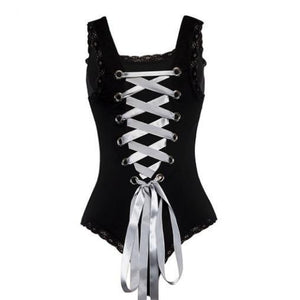 House Of Dasein Corset Back Bodysuit Lingerie Women Clothing