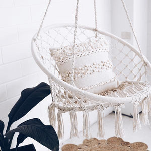 Macrame Hammock Chair Swinging Indoor Outdoor