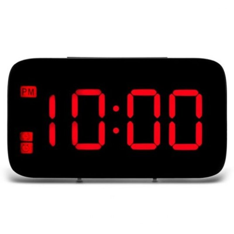 Creative Led Large Screen Mute Digital Alarm Clock Red