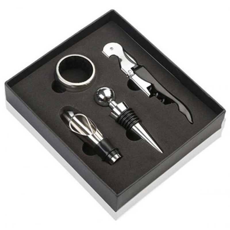 Creative Red Wine Bottleopener Set Silver