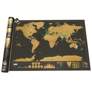 Creative Scratch Off World Map Poster For Travelers Black