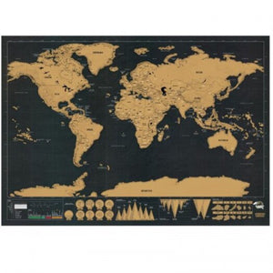 Creative Scratch Off World Map Poster For Travelers Black