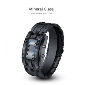 Creative Watches Led Fashion Wristwatches Lovers Couple Digital Waterproof Clock For Men Women Black