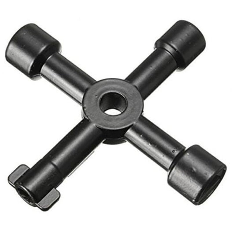 Cross Triangle Key For Train Electrical Elevator Cabinet Valve Black