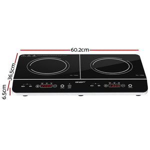 Devanti Electric Induction Cooktop 60Cm Portable Kitchen Ceramic Glass Cooker