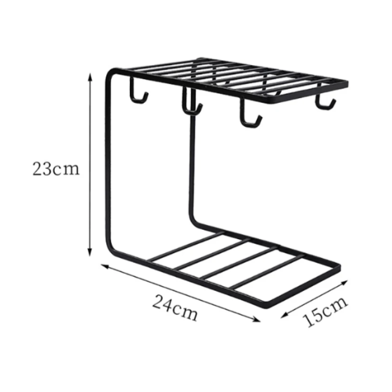 Cup Mug Holder Plate Rack Stand White