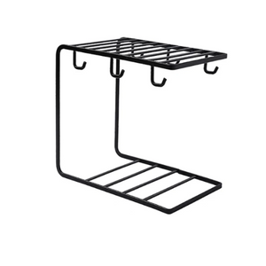 Cup Mug Holder Plate Rack Stand Black