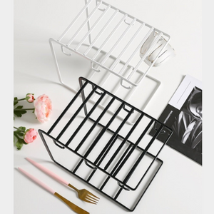 Cup Mug Holder Plate Rack Stand Black