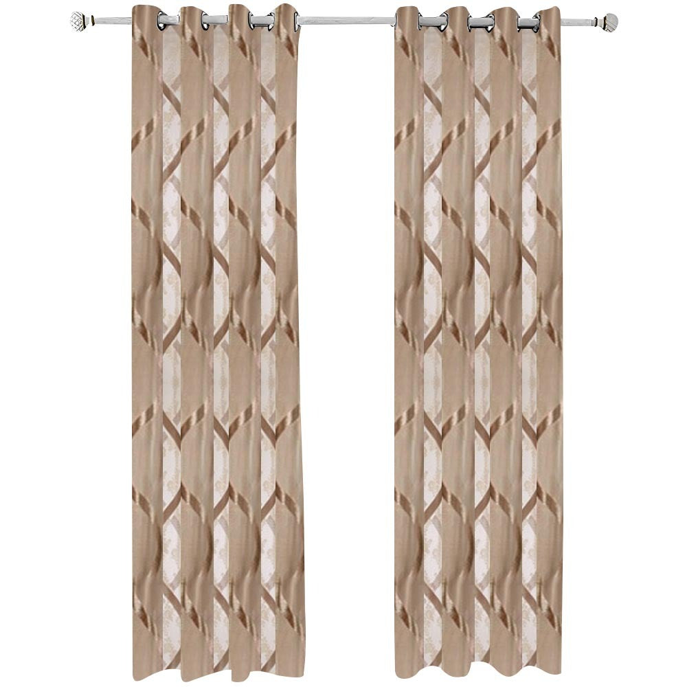 400 Centimetre Brown Modern Luxury Retro Style Curtains For Living Room Bedroom Decor