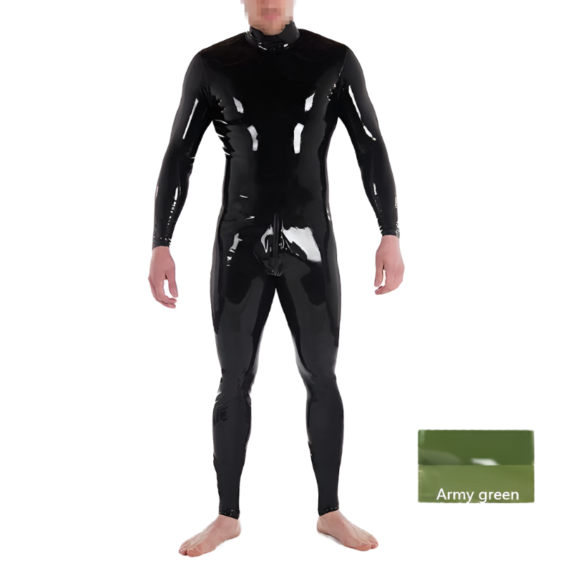 House Of Dasein Custom Latex Catsuit For Men With Crotch Zipper